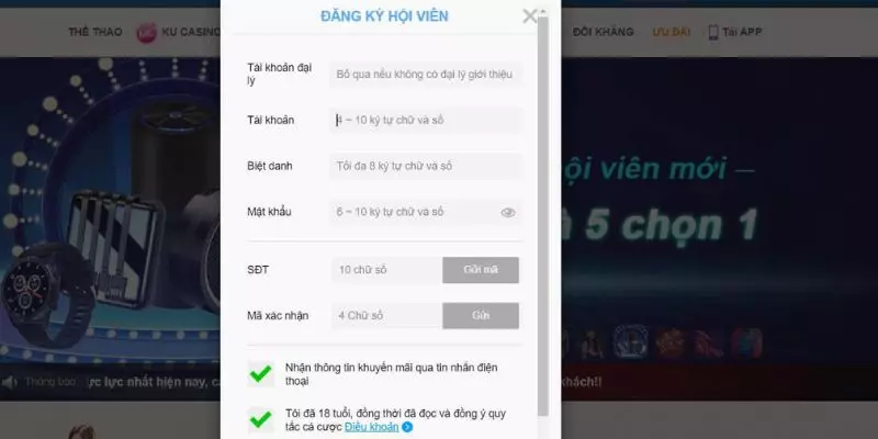 Các bước đăng ký KUBET77 đơn giản trên app cá cược